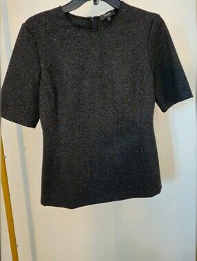 Theory Charcoal Short Sleeve Top